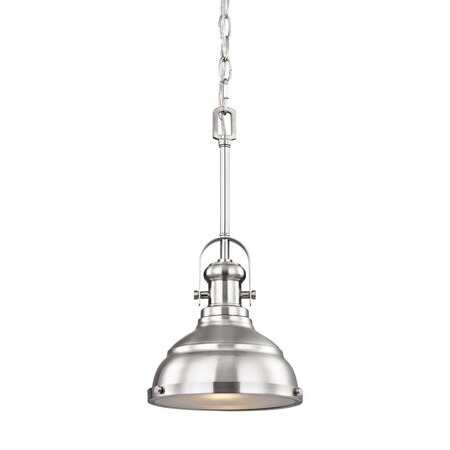 Thomas Blakesley 1-Light Pendant in Brushed Nickel with Frosted Glass CN200152